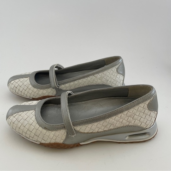 Cole Haan Silver and White Mary Jane Flats - Picture 2 of 8